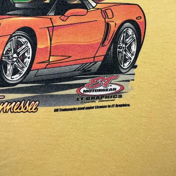 Corvette Expo ET Motor gear Knoxville Men's S Yellow Shirt Muscle Car Show 2007 - Picture 9 of 11